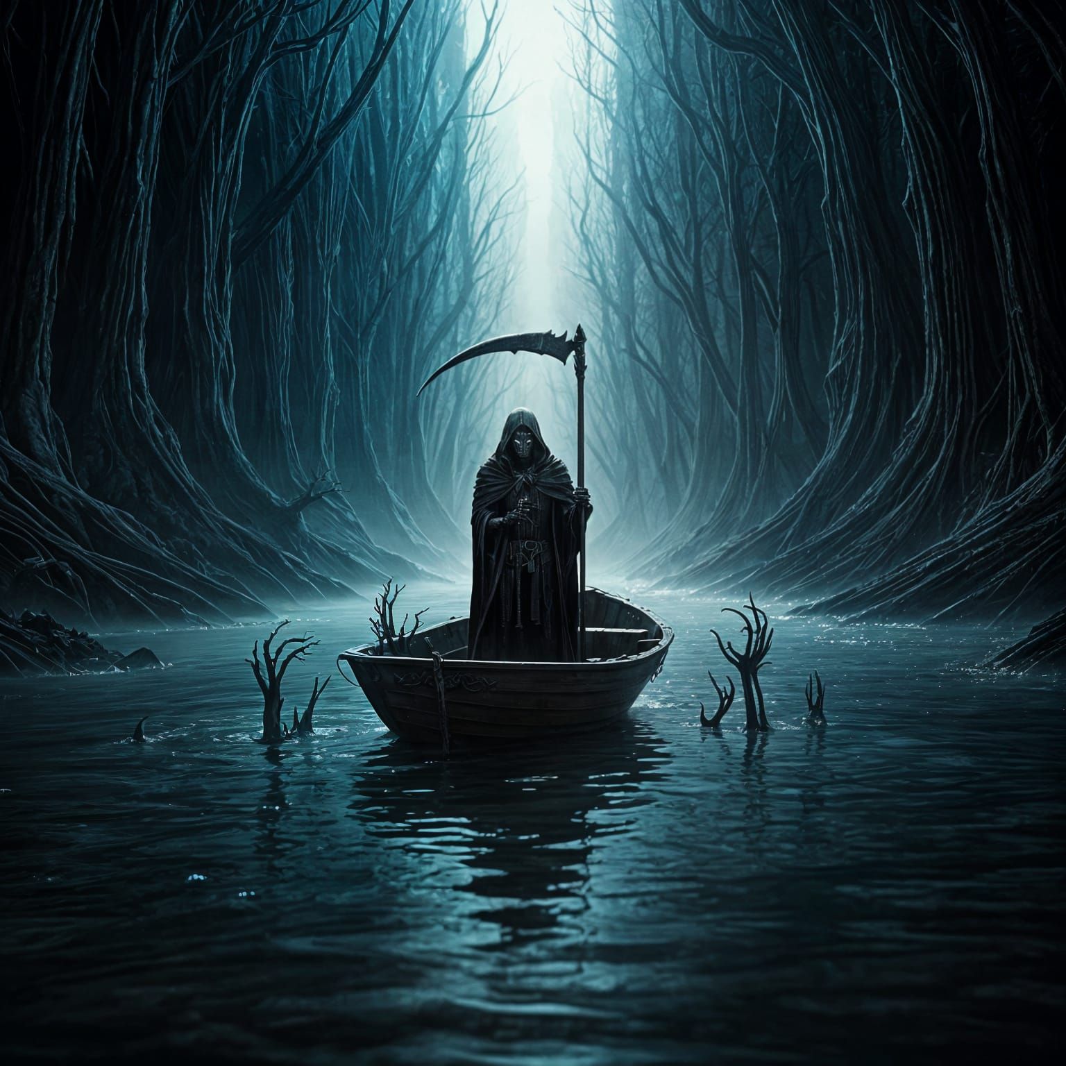 Grim Reaper's Journey to the Underworld