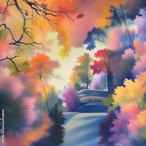 Stairs to Village Overlooking Forest