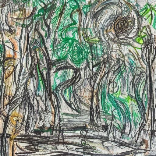 Expressive Doodle Art Fantasy World