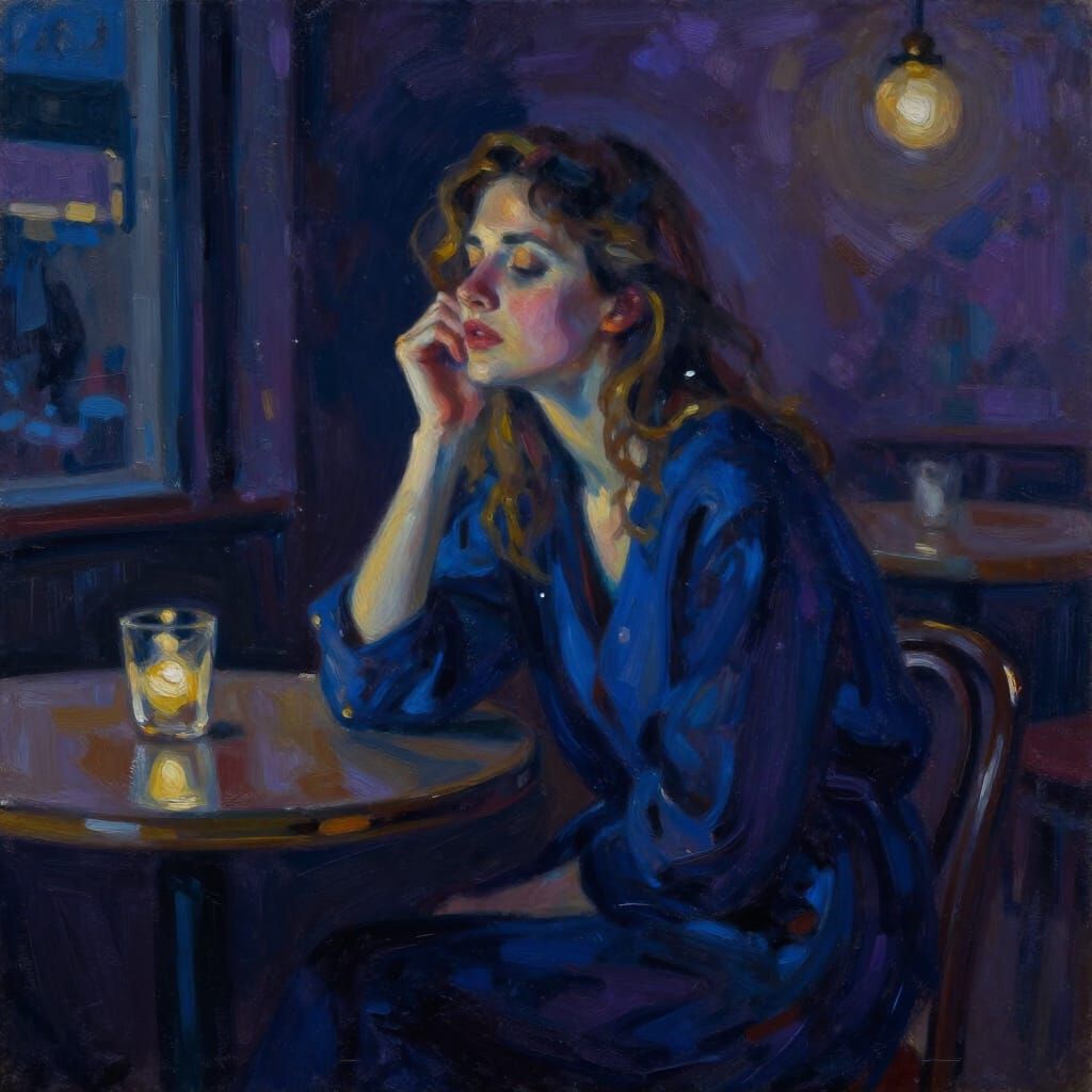 Sigrid's Solitary Empowerment in Moody Cafe Light