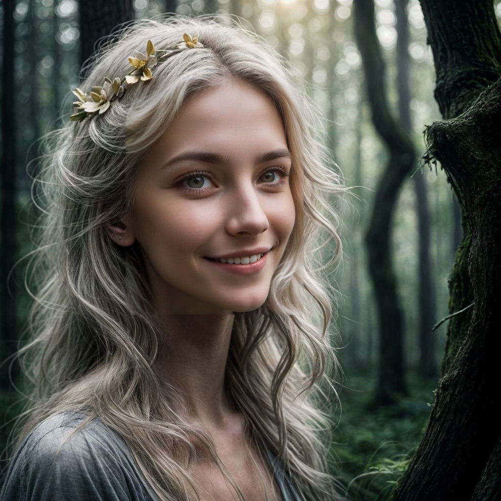 Ethereal Beauty in Twilight Shadows