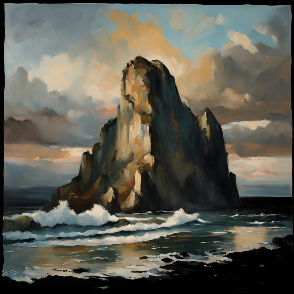 Impressionist Time and Island Masterpiece in Golden Hour Glo...