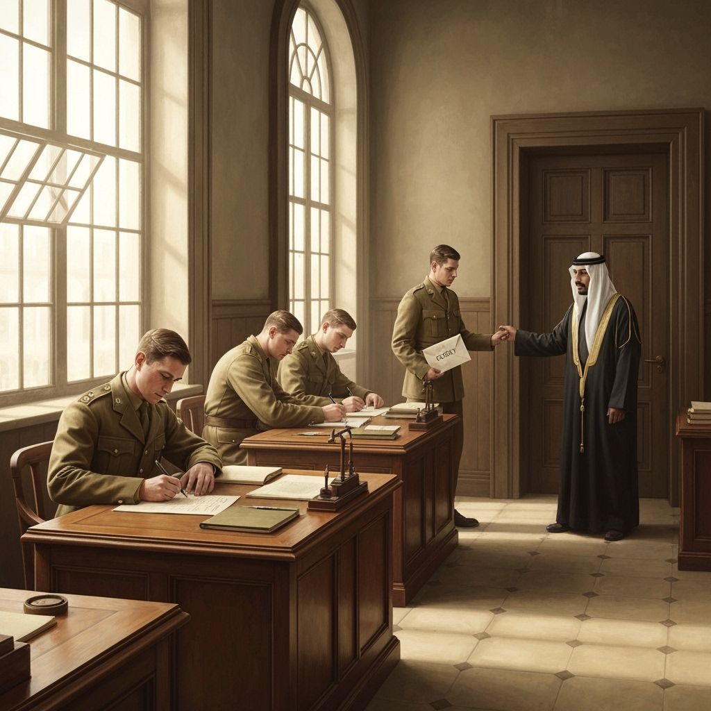 British Clerks and Arab Messenger at Allenby's HQ