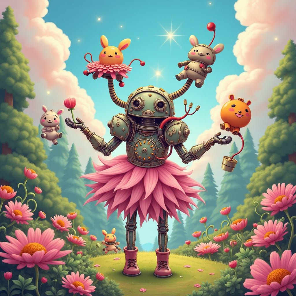 Cyborg Transformation in a Dreamlike Fairytale Land