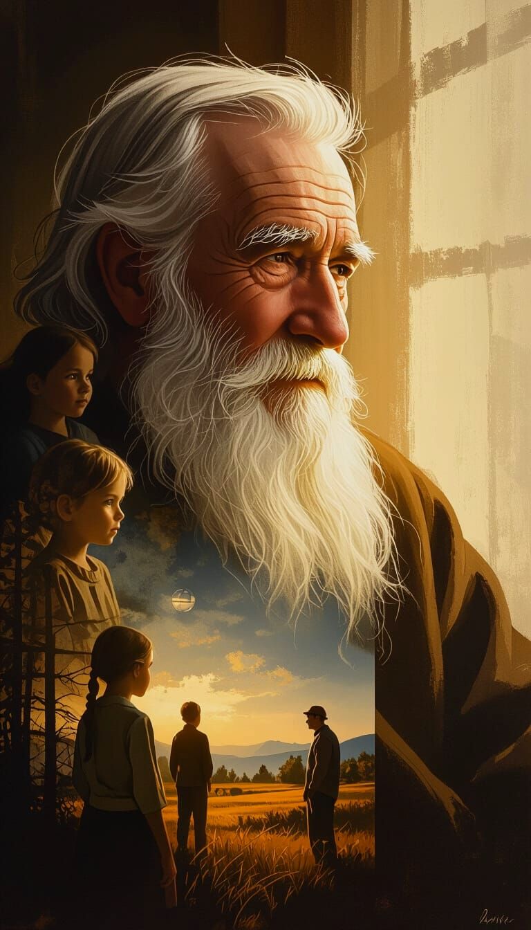 Double Exposure: Old Man's Lifetime Memories