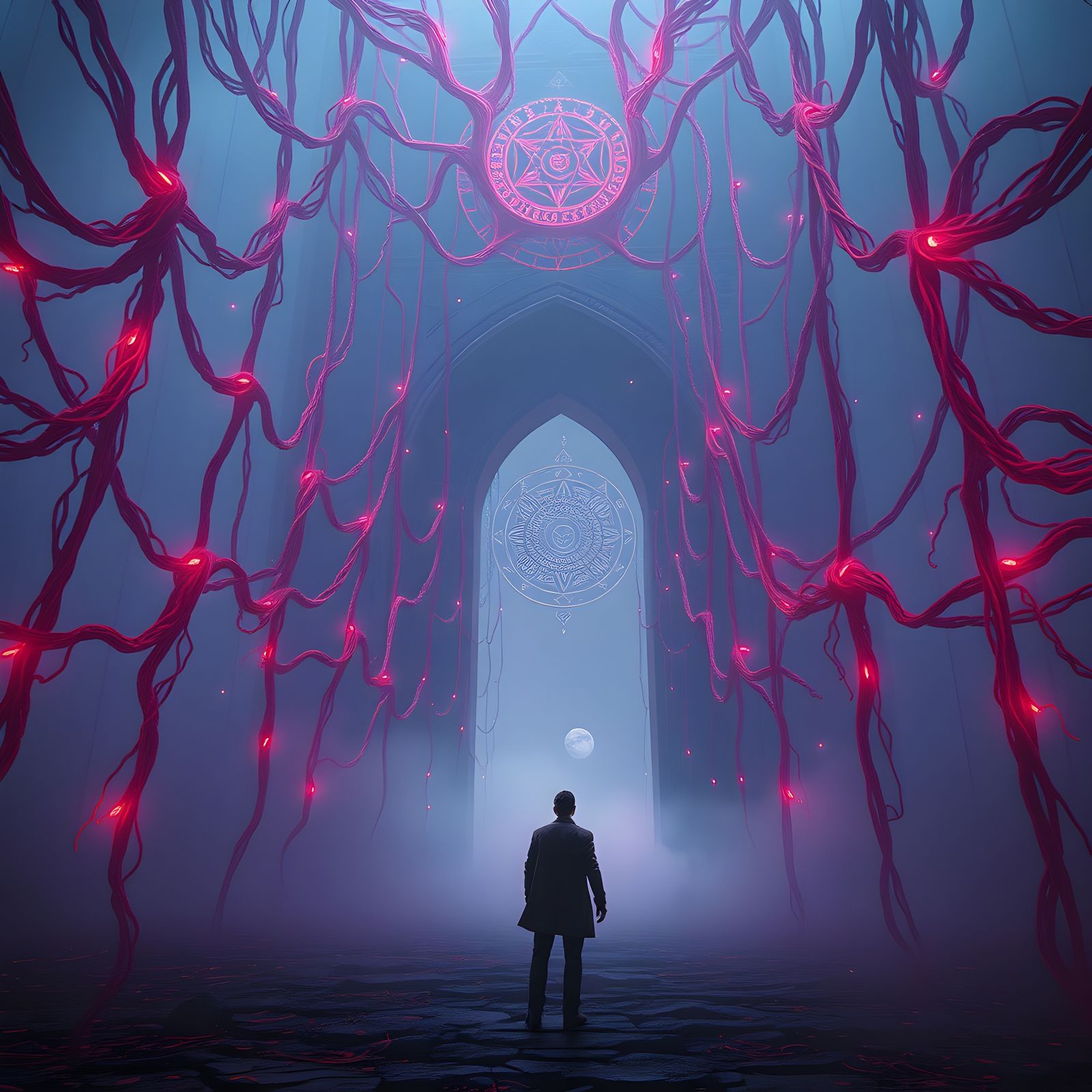 Interactive Red Thread Survey in Detailed Matte Painting