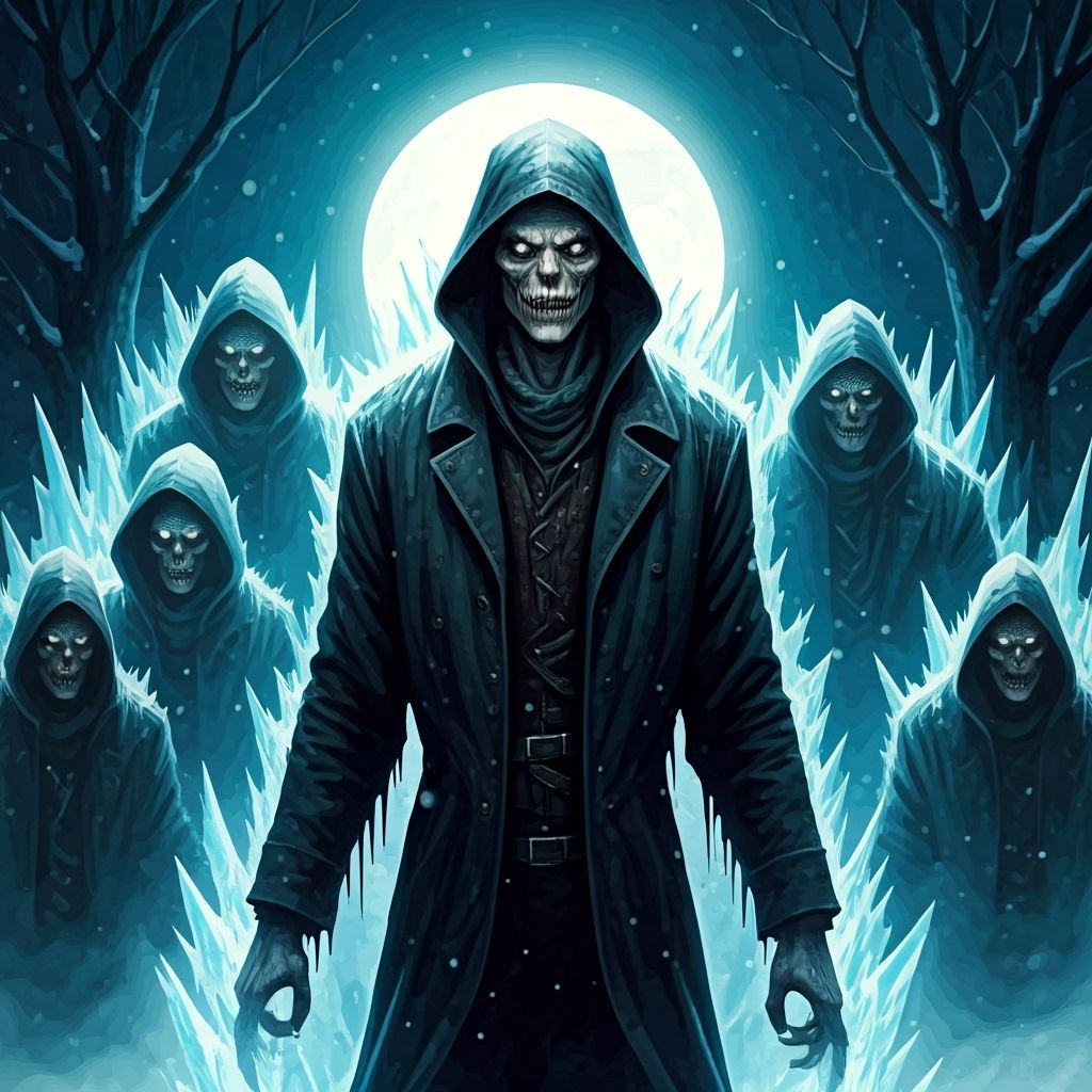 Creepy Henchmen in Winter Night Art Style