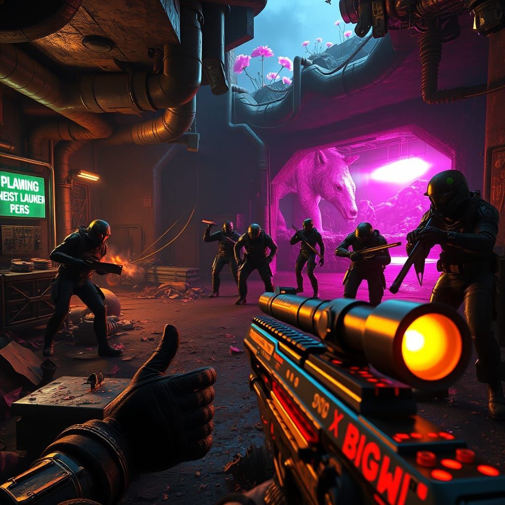 Post-Apocalyptic Bunker Scene in Unreal Engine Style