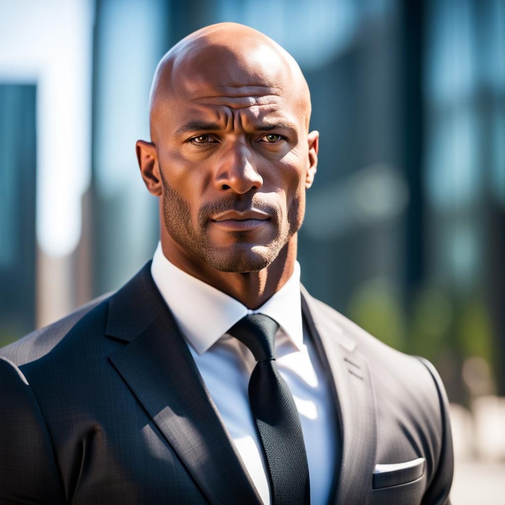 Handsome Bald Man in Suit: Professional Photography