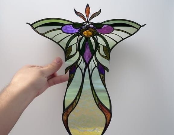 Art Nouveau Stained Glass Masterpiece