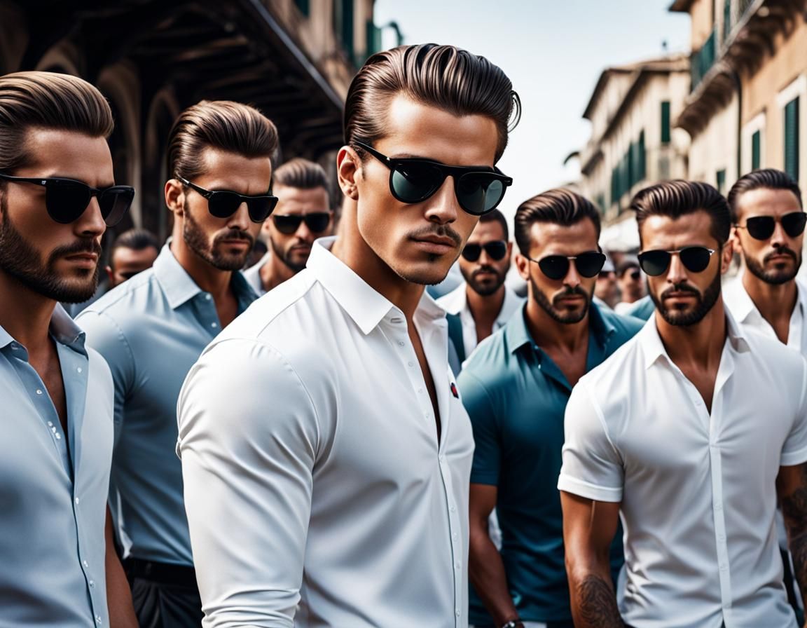 Teenage Male and Italian Team in Cool Shades