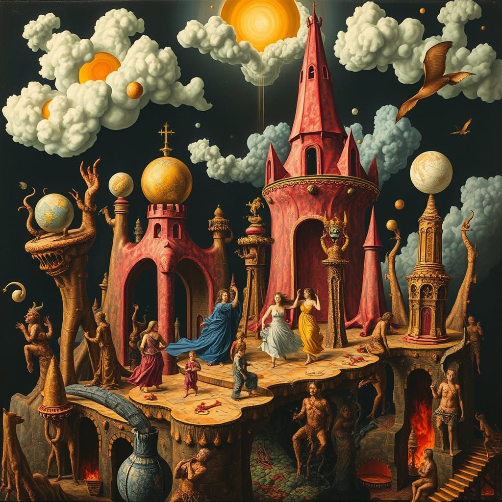 Mystical Landscape Inspired by Surrealist Masters