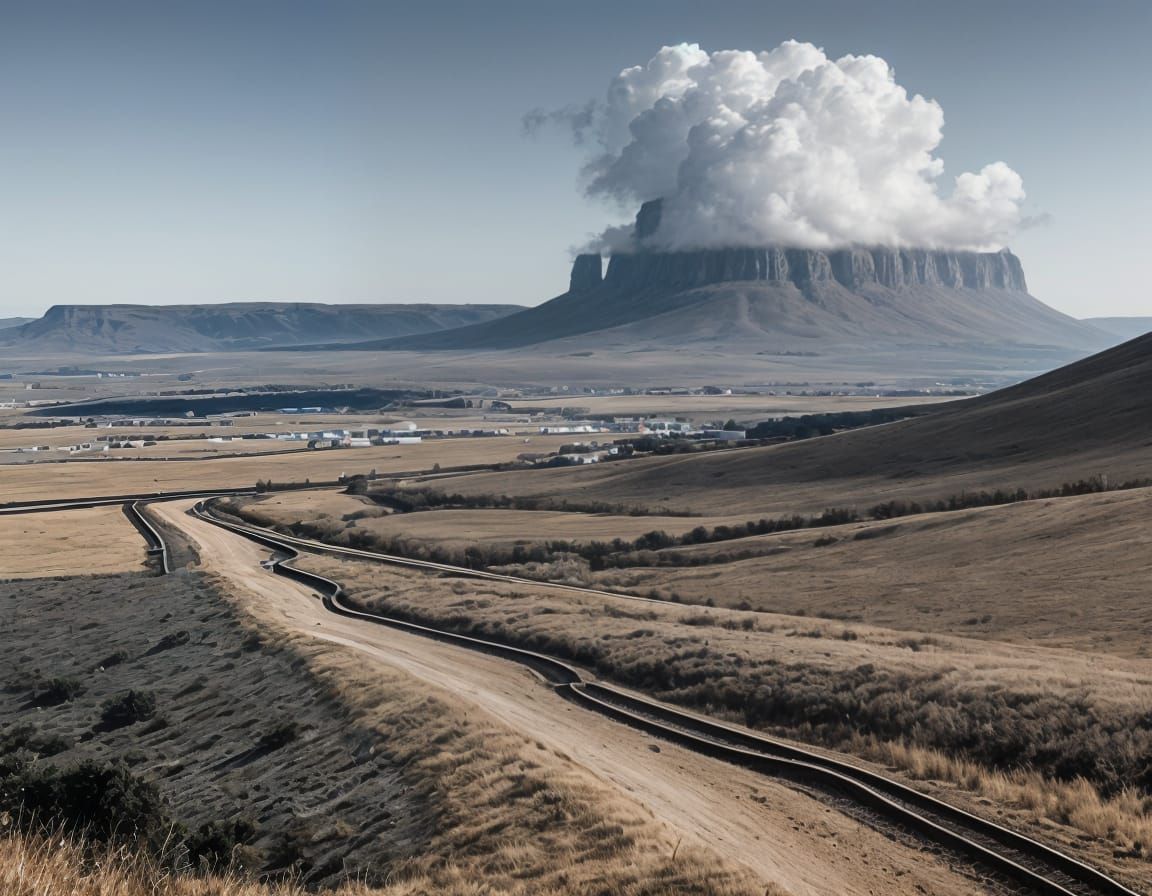 Fordite Dentures in a Haunting, Ethereal Landscape