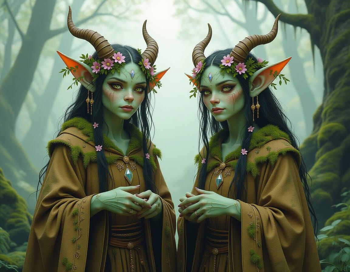 Enchanted Forest Trolls: Ultra-Realistic Fantasy Portrait