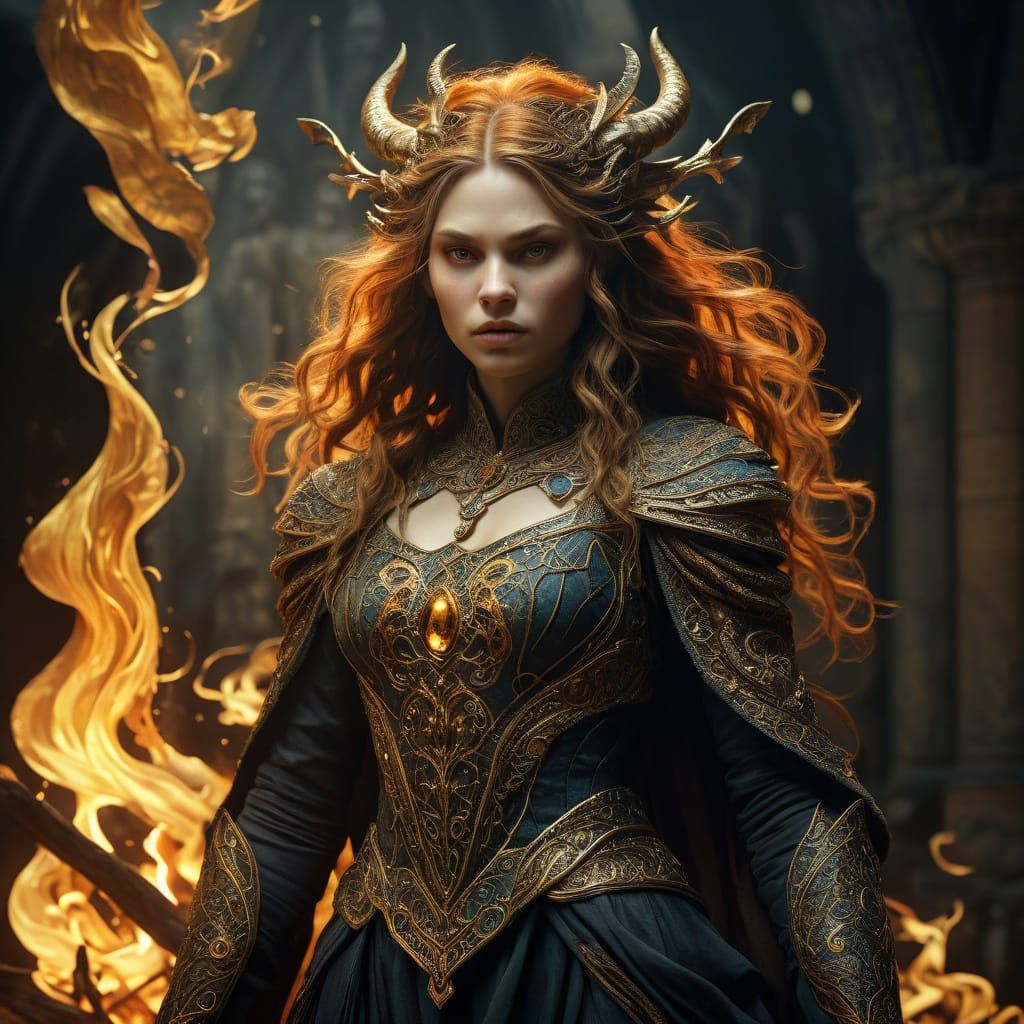 Ogre Goddess in Art Nouveau Splendor