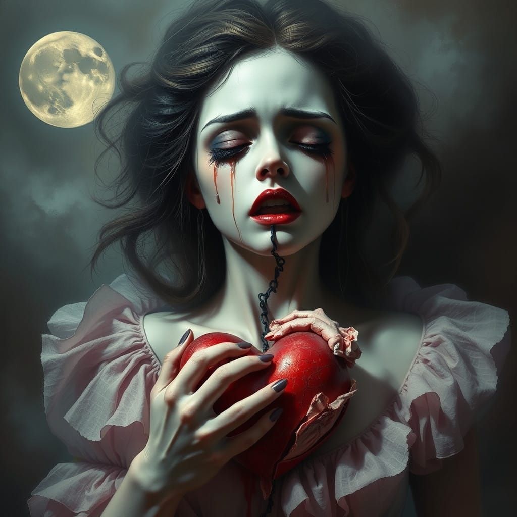 Fractured Goddess in Midnight Mourning