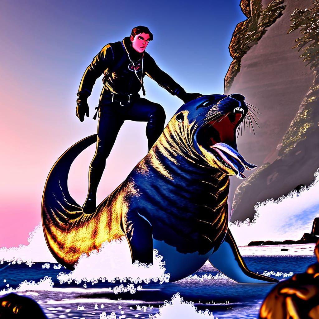 Heroic Navy SEAL Battles Fierce Sea Lion Attack on Ocean Bea...