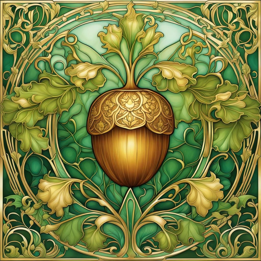 Art Nouveau Acorn