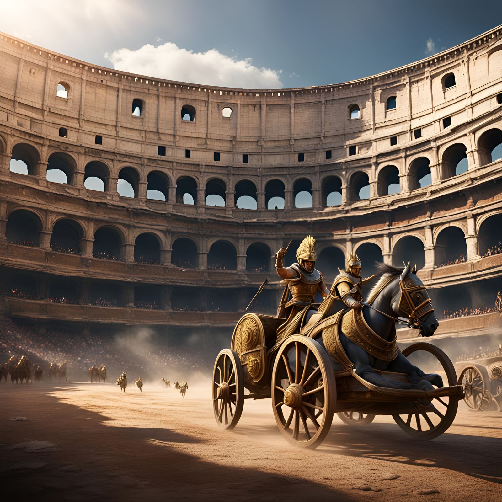 Rome Chariot Race: Detailed Matte Painting