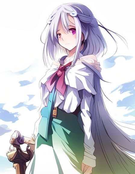 Anime Girl Profile in Studio Ghibli Style