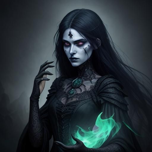 Dark Surrealism: Woman Reaching for Broken Man