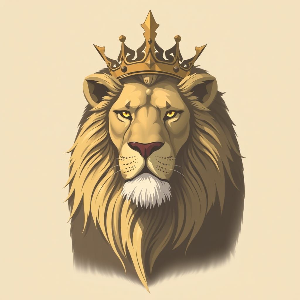 Majestic King Lion in Regal Splendor