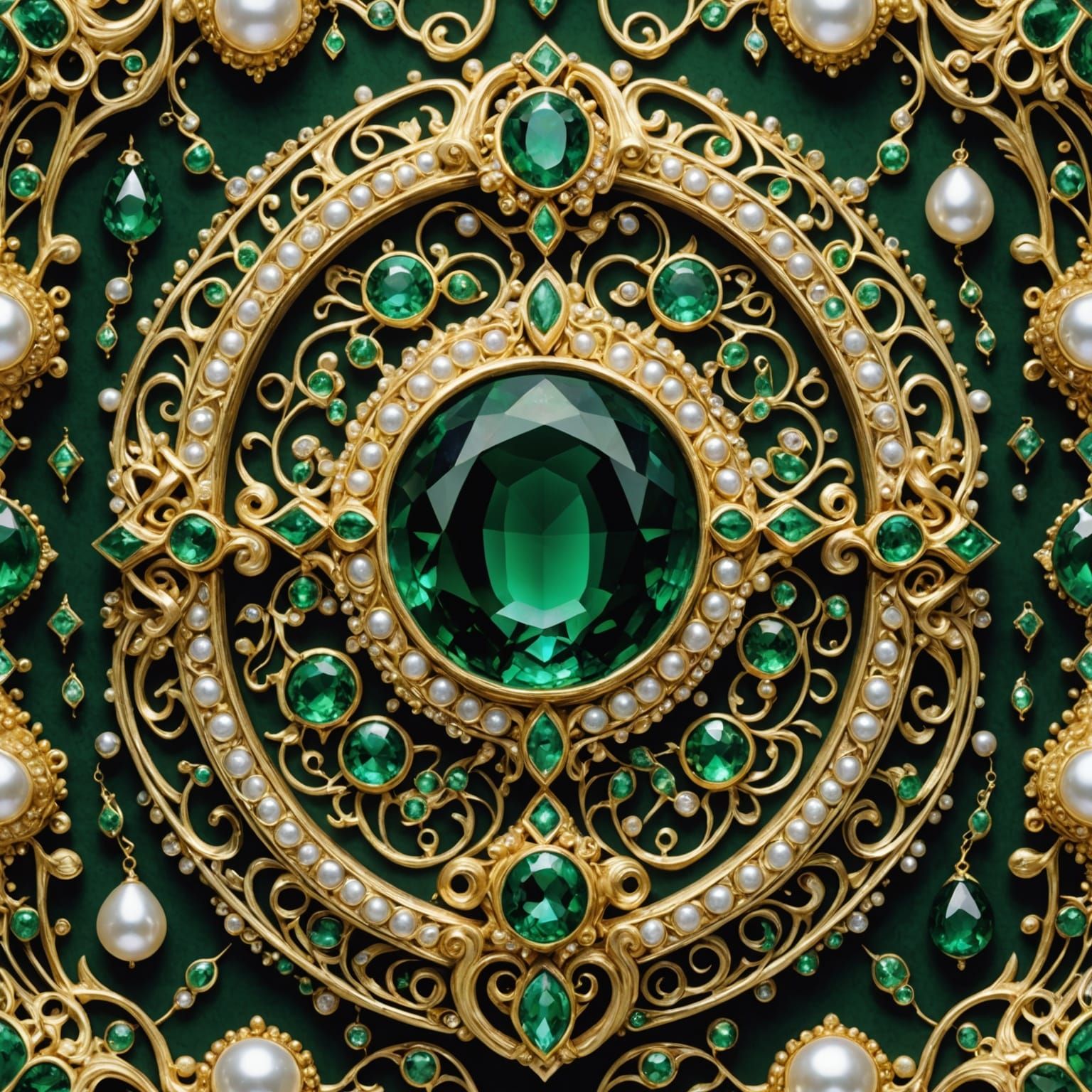 Emerald Holy Grail in Forest Clearing