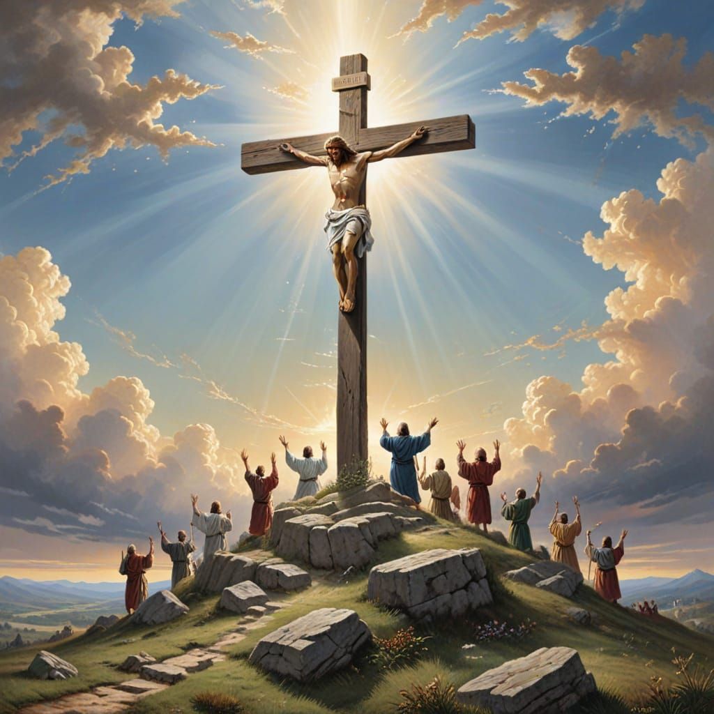 Jesus Ascends to Heaven on the Old Rugged Cross