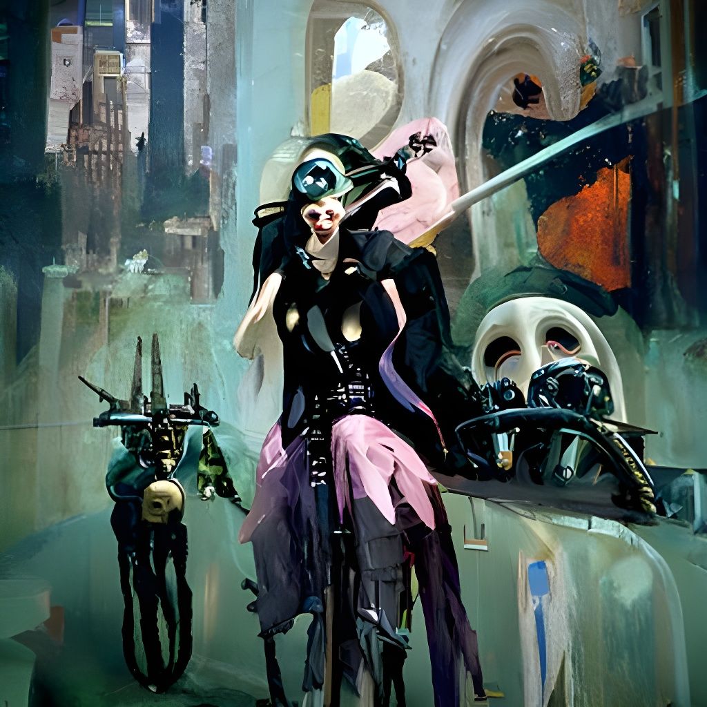 Gothic Horror Scream in Glitchcore Retrofuturism Style