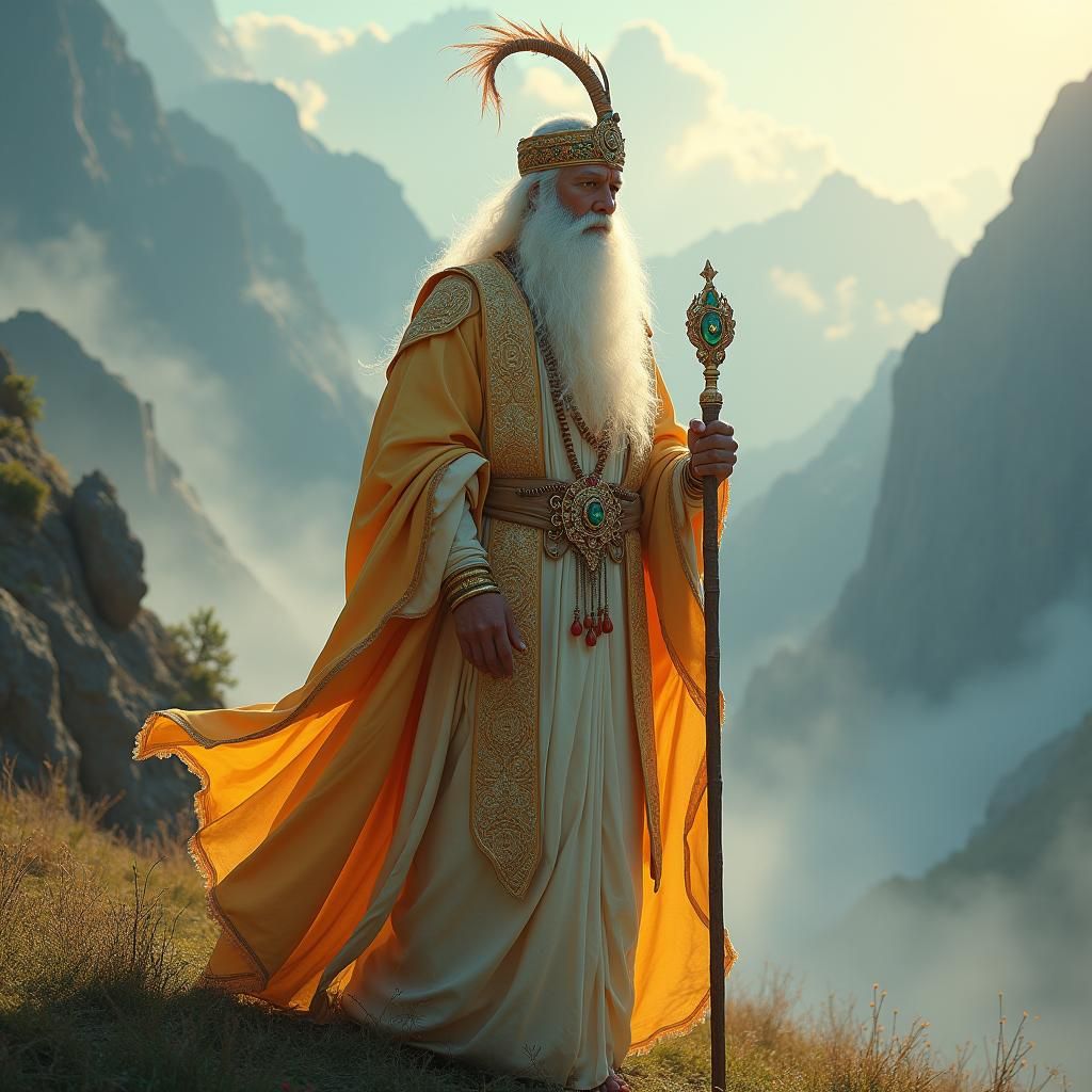 Indian Gandalf in Mystical Himalayan Valley