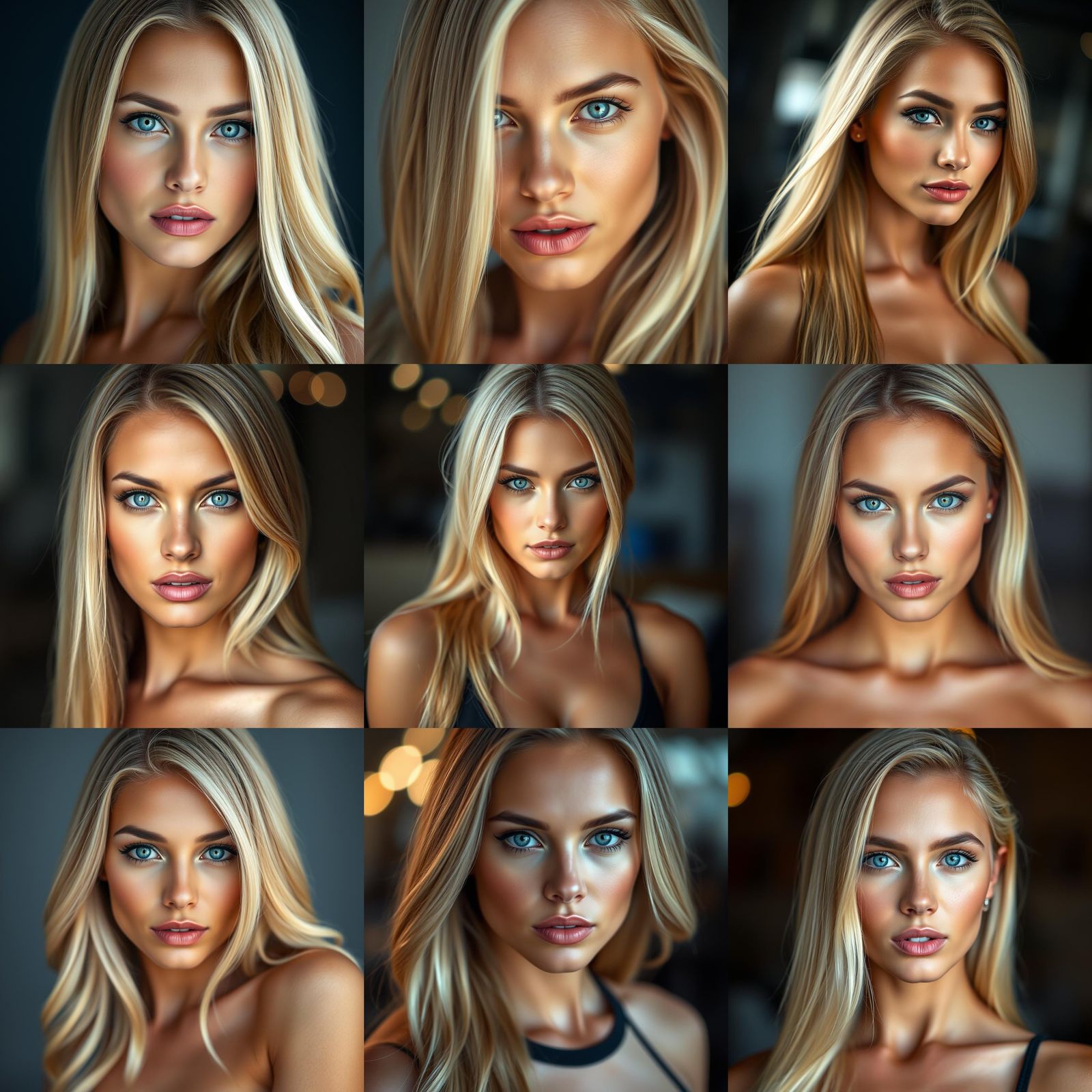 Stunning Latina with Blonde Hair, Professional Portrait