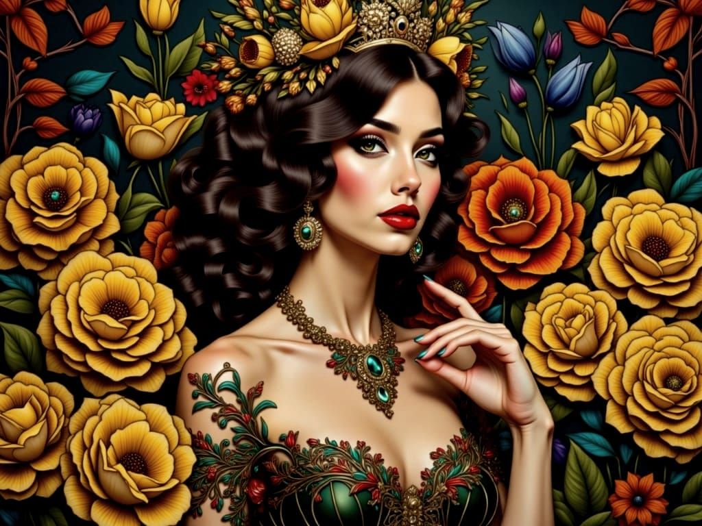 Elegant Art Nouveau Tiffany Stained Glass Fashion