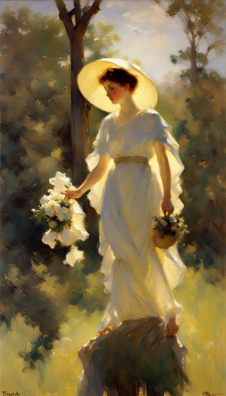 Impressionist Light Study in Frank Benson Style