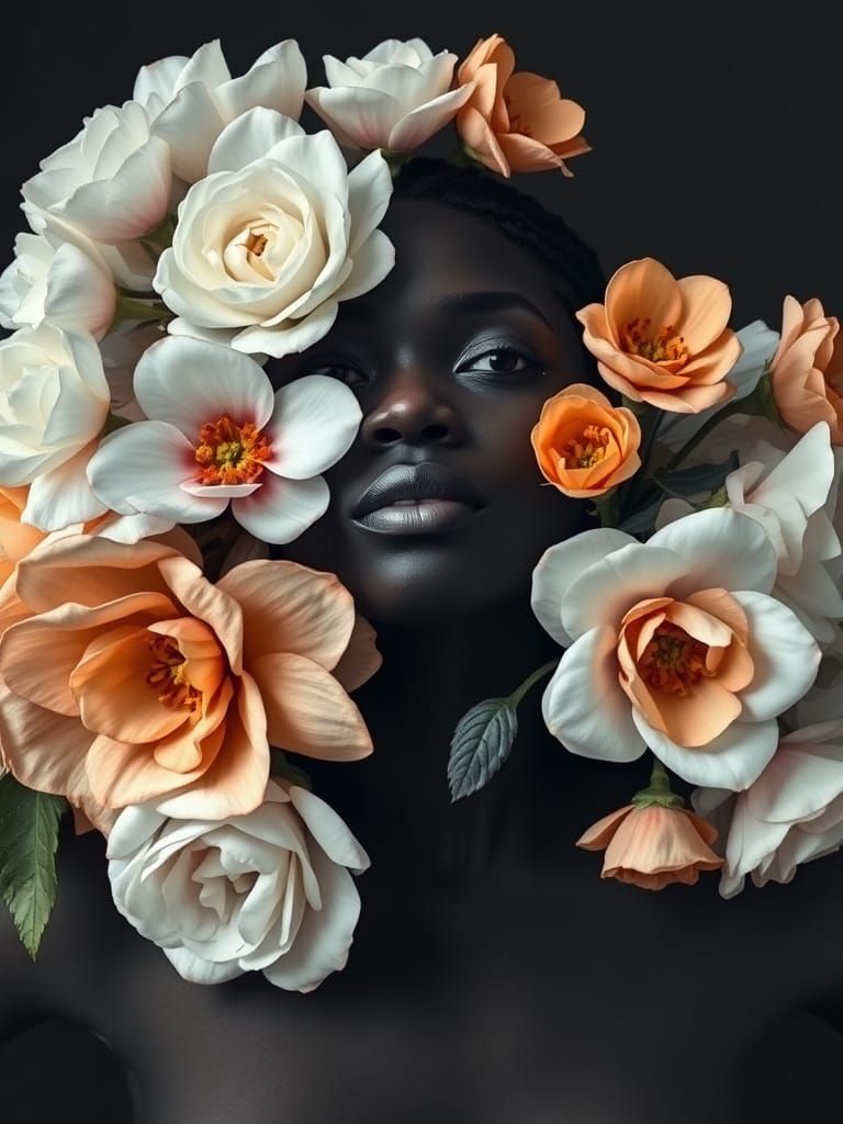 Surreal Floral Portrait in Farzad Style
