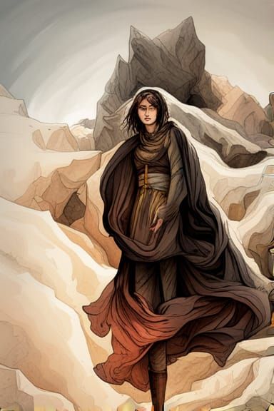 Mysterious Cosmic Labyrinth in Underground Comic Style