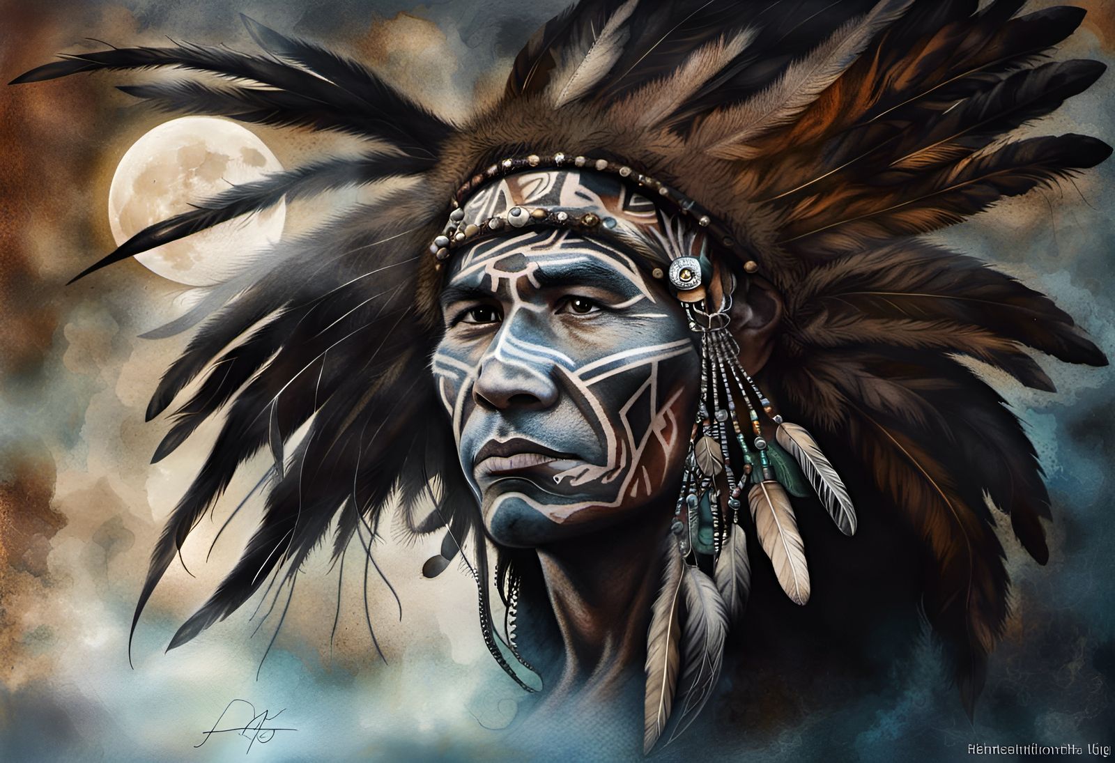 Amazon Shaman Dancing Under Moonlight: Mystical Energy