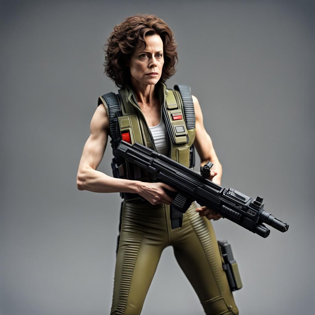 Ripley from Alien as Papercraft in 4K