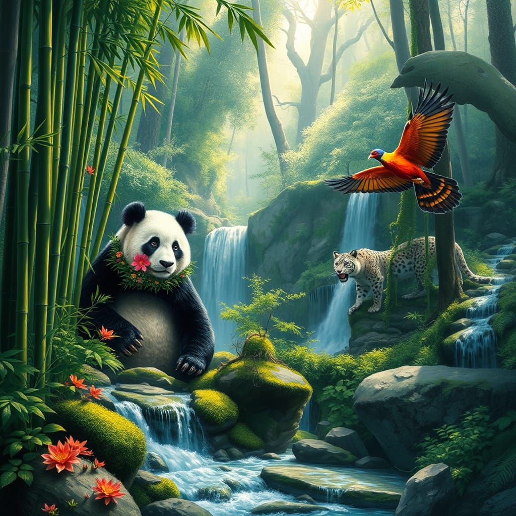 Sichuan Reserve: Panda, Leopard, and Pheasant