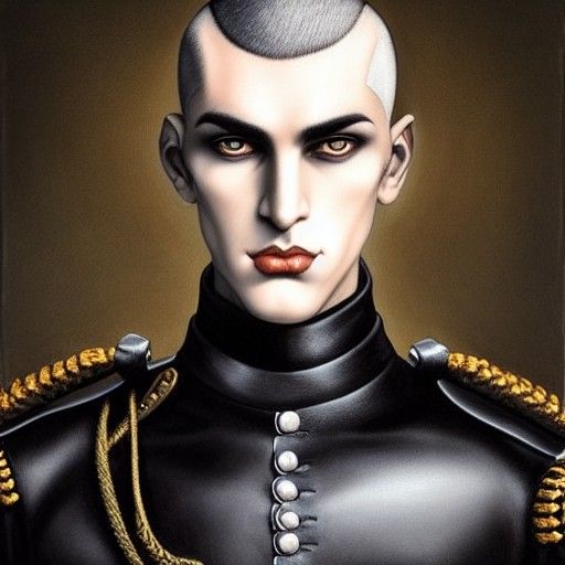 Evil Androgynous Prince Portrait in Detailed Digital Art