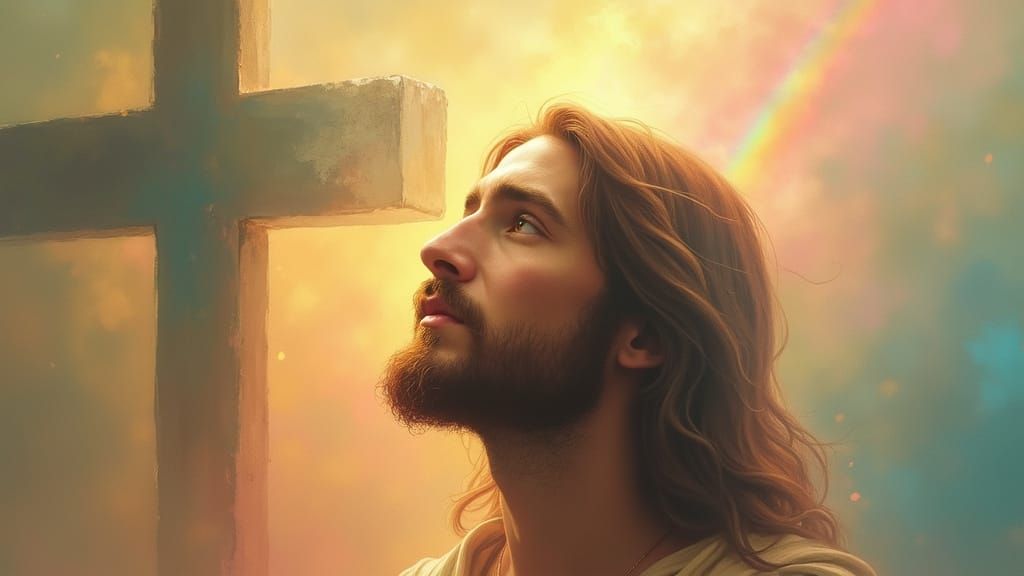 Jesus Radiates Unconditional Love in Soft, Ethereal Light