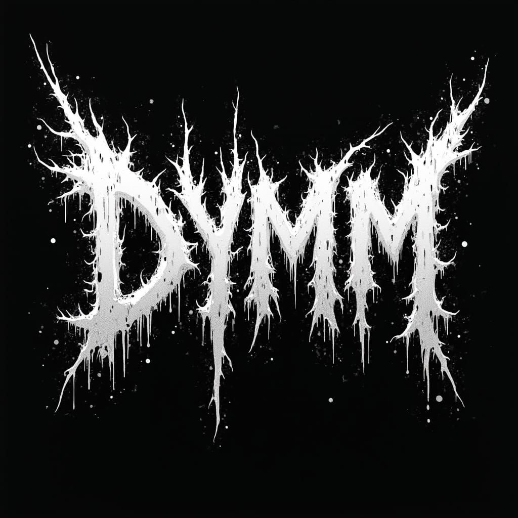 Distressed Death Metal Logo in Chaotic Hand-Drawn Style