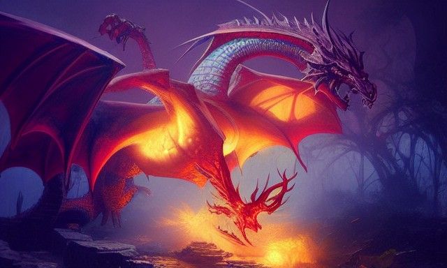 Dragon's Lair Monster Fight: 80s Arcade Fantasy Art