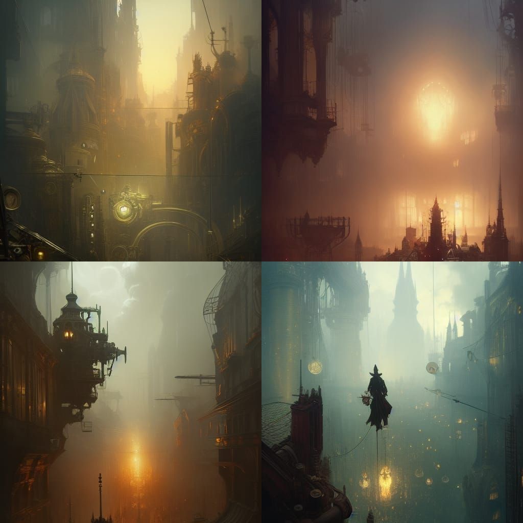 Steampunk Fantasy Concept Art in 8K Resolution