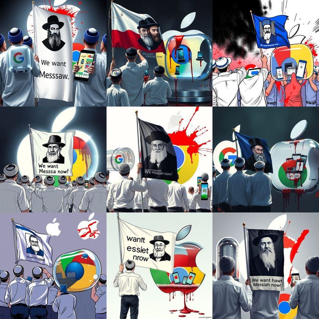 Chabad Rebbe Flag with Google and Apple Capsule