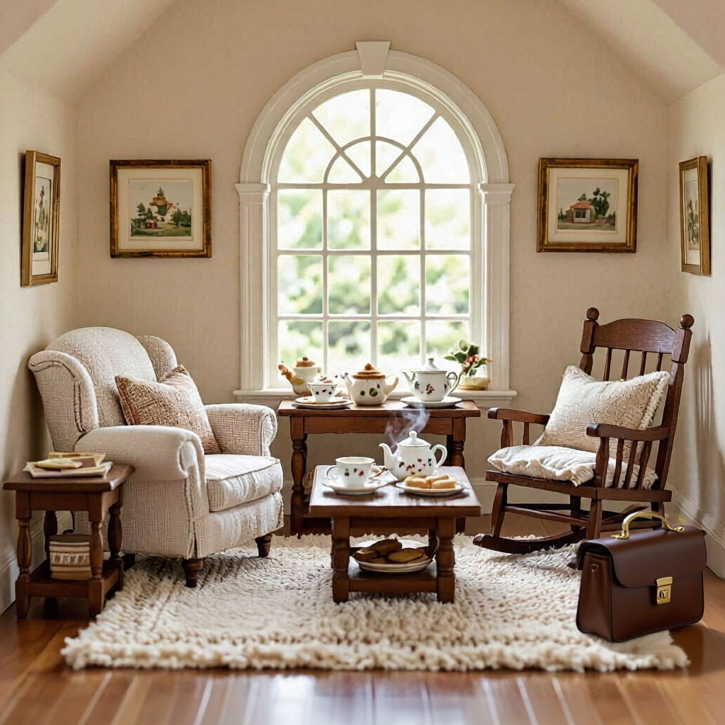 Cozy Cottage Dollhouse Living Room