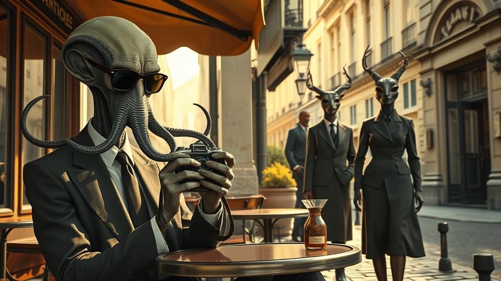 Alien Spy in Paris: A Surreal Photo