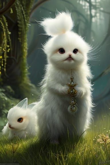 Filigree Gremlin in Faerie Circle: Digital Art