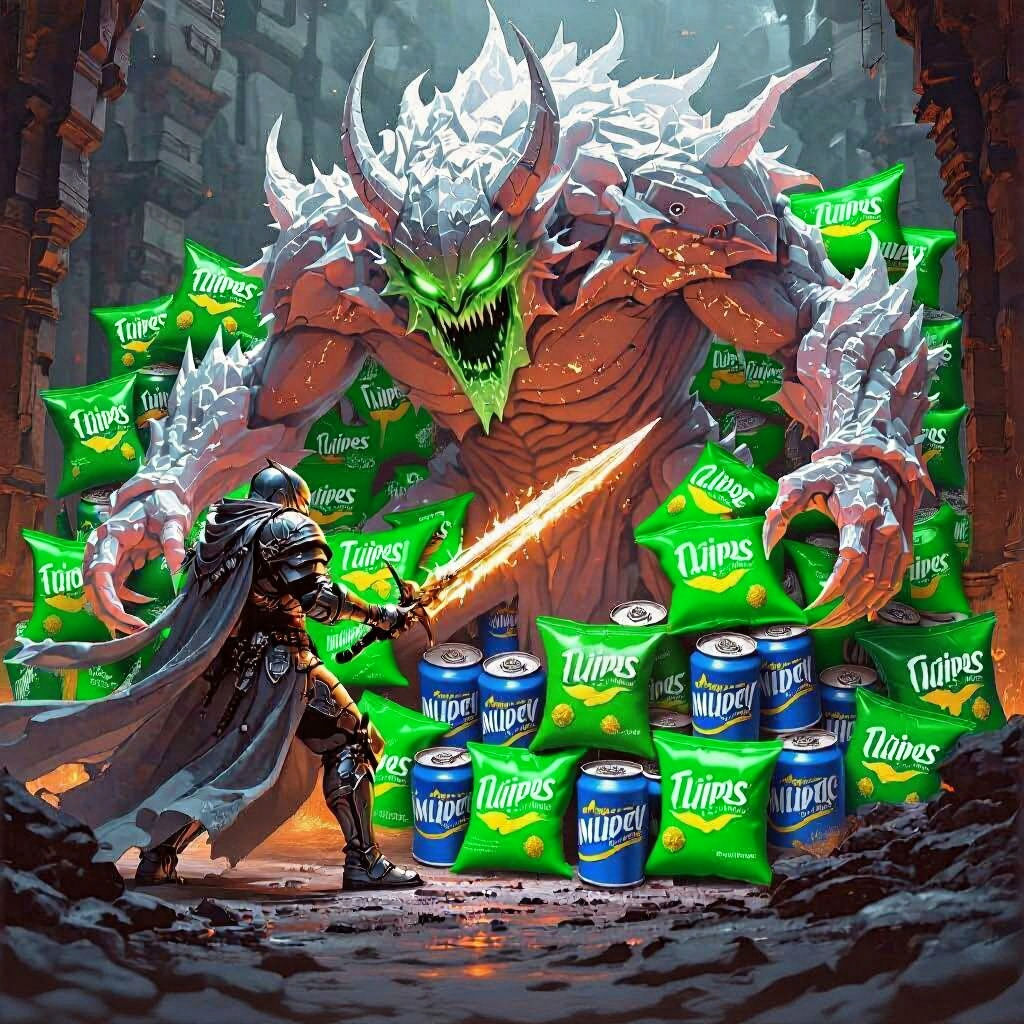 Warrior Battles Sugar Demon