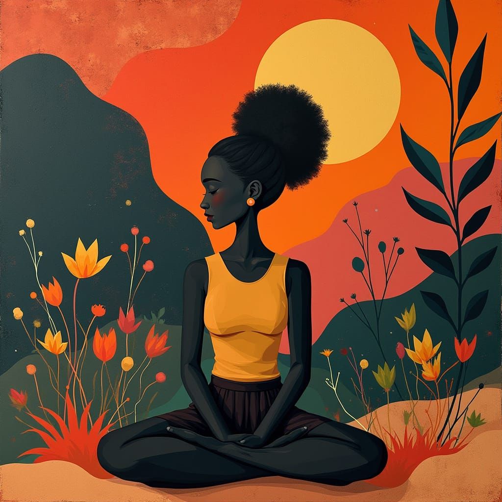 Serenity in Imperfection: A Zen Cubist Masterpiece