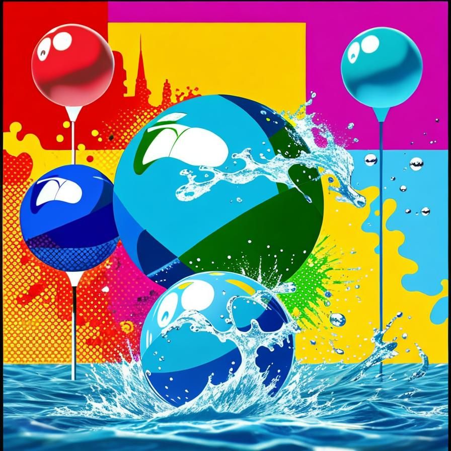 Water Ball. Pop Art